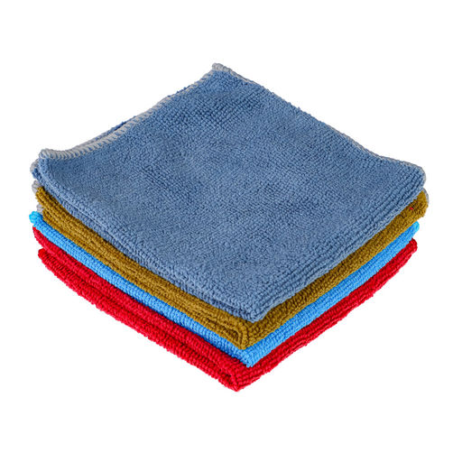 Набор салфеток 4 шт., 30*30см "Одноцвет" из микрофибры , универсальные арт. 448-102