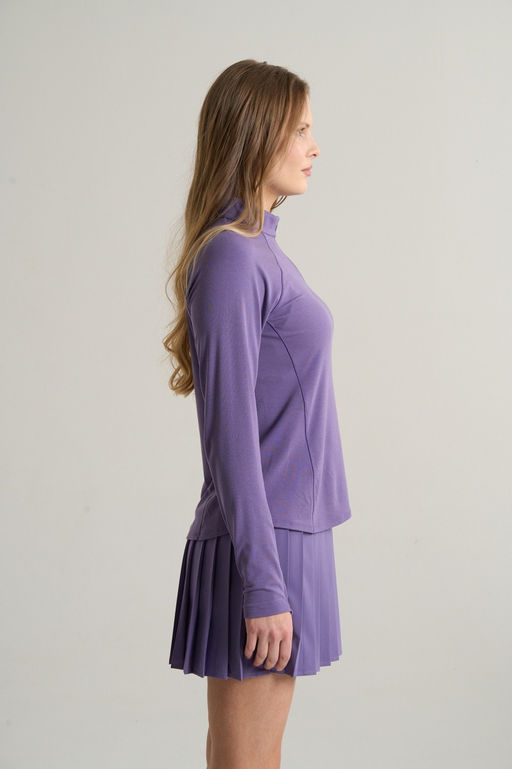 Лонгслив half-zip Фиолетовый ANTA RUNNING LS Tee фото 4