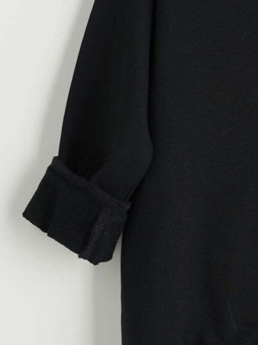 Bisiklet Yaka Bask?l? Erkek ?ocuk Sweatshirt