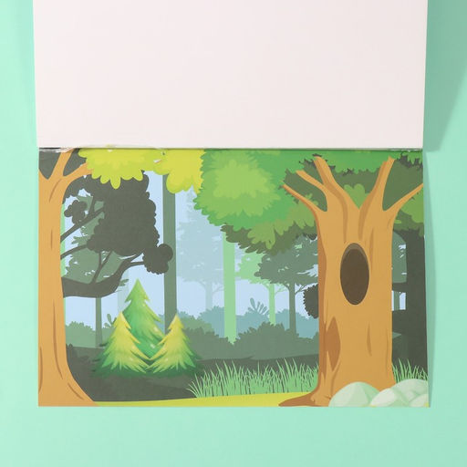 Наклейки в книжке «Животные», 5 фонов, 20.7×14.2 см