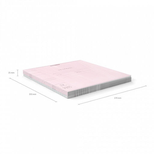 Цена за 10 шт. Тетрадь школьная ученическая с пластиковой обложкой на скобе ErichKrause Классика CoverPrо fizzy, Pastel, розовый, А5+, 12 листов, клетка фото 6