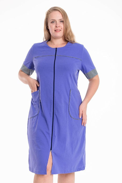 Халат М325194лс лиловый/синий