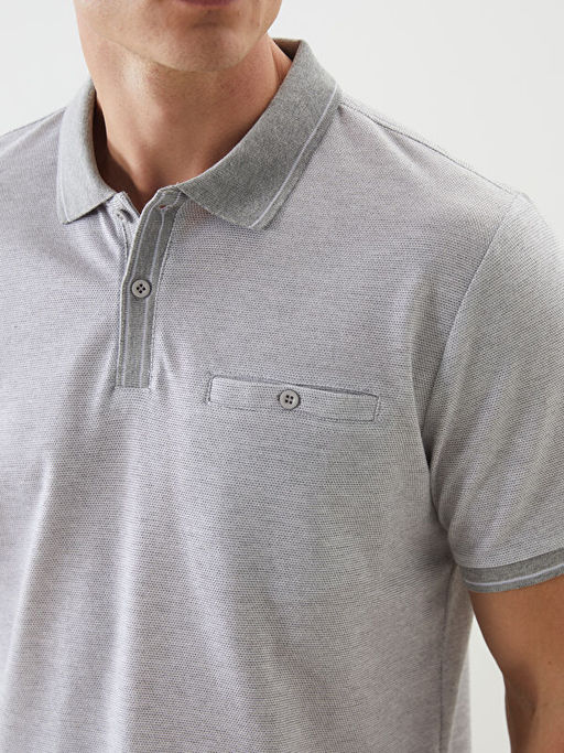 Polo Yaka Merserize G?r?n?ml? Erkek Ti??rt