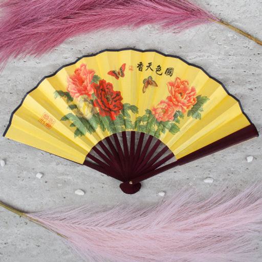 Веер 27 см / 622-9 /уп 5/600/бамбук,полиэстер - Галеонтрейд фото 6