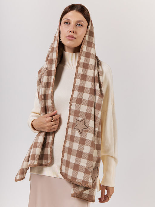 в СОСТАВЕ ШЕРСТЬ и КАШЕМИР Большой, мягкий, теплый однотонный двусторонний палантин. - Tantino фото 7