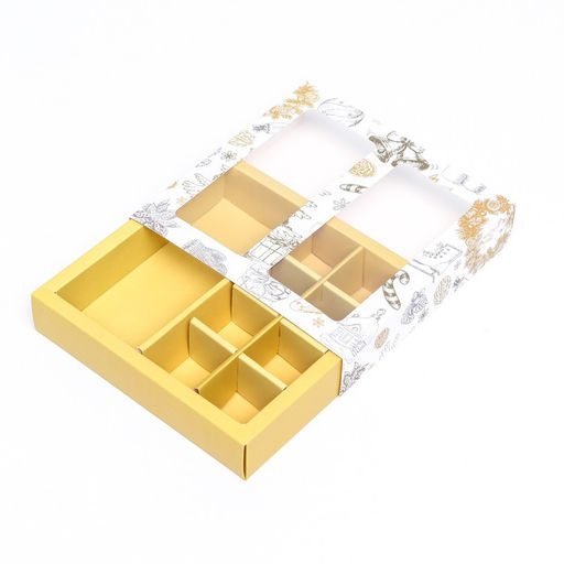 Коробка для конфет, 8 конфет и шоколадка, 17,7 х 17,7 х 3,8 см Праздничная ёлка - UPAK LAND фото 9