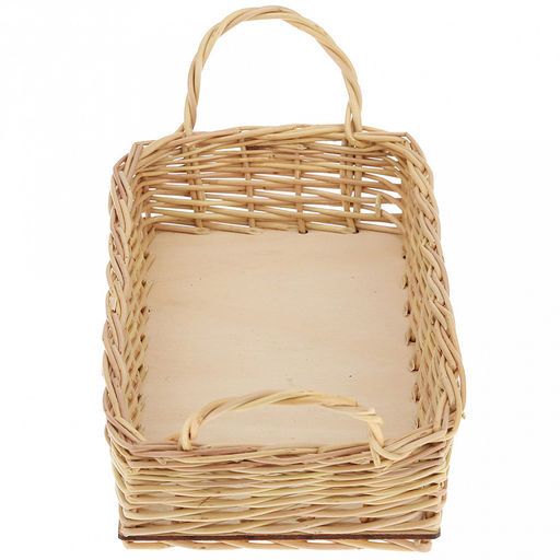 Корзина-сухарница Хлебная 26х14х5/9см, фанерное дно, стенки из ивовой лозы, ручное плетение (Россия) - Домашняя мода фото 3