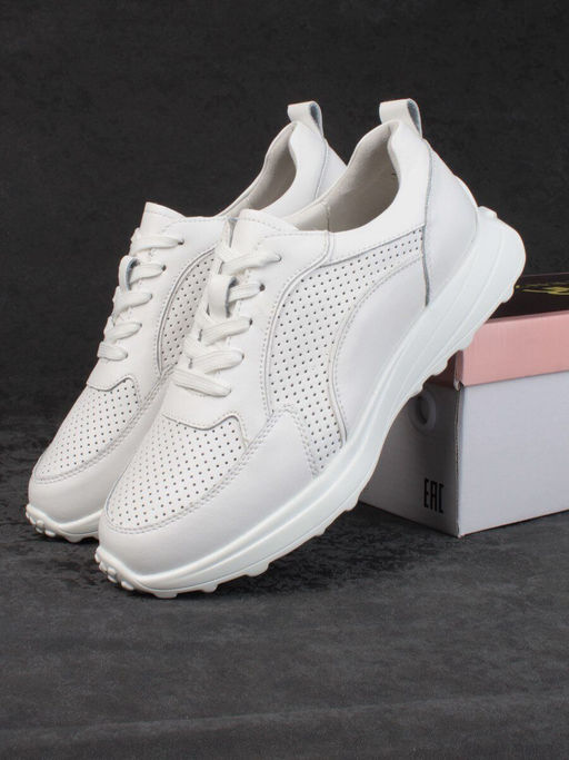 05-HY24-1D WHITE Кроссовки женские (натуральная кожа) - Фабричный китай фото 15