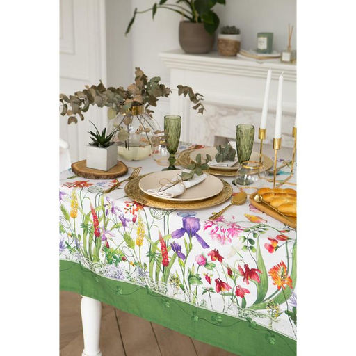 Скатерть Этель Луговые цветы 110?150 см, 100 % хлопок, саржа 190 г/м?