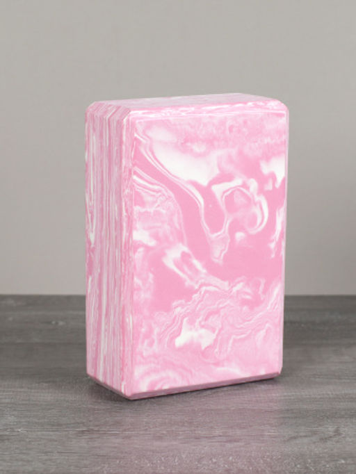 Блок для йоги и фитнеса спортивный 23*15*7,6 см / YJZ591/1/ уп 100/ розовый мрамор - ГалеонТрейд фото 2