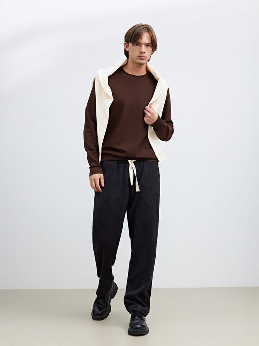 Bisiklet Yaka Erkek Triko Kazak