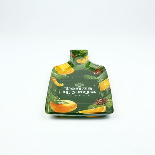 Тарелка плоская новогодняя «Тепла и уюта», 12×35 см, стекло