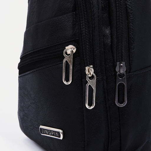 Сумка слинг мужская, искусственная кожа, отверстие для наушников, цвет чёрный - Simaland фото 4