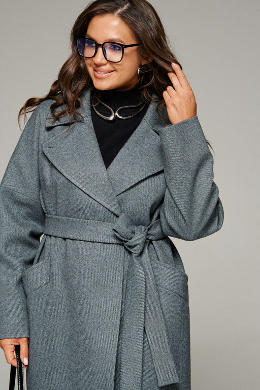 Пальто Beautiful Free 7024-Р графитовый
