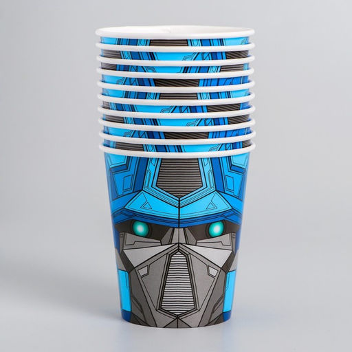Цена за 10 шт. Стакан одноразовый бумажный "Робот", 250 мл