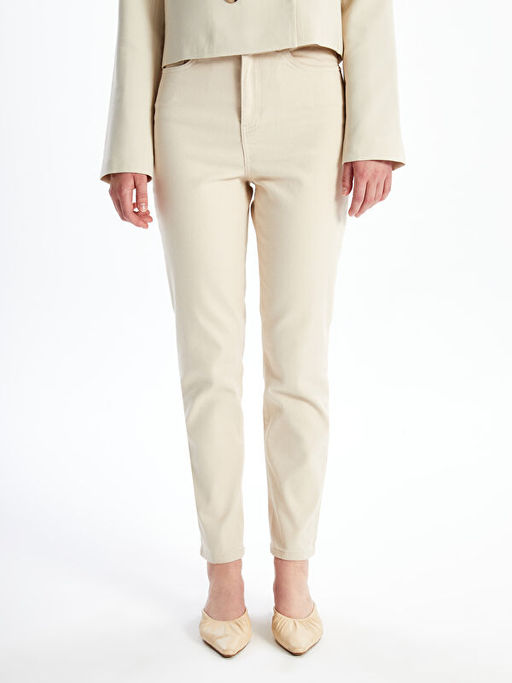 Slim Mom Kad?n Jean Pantolon