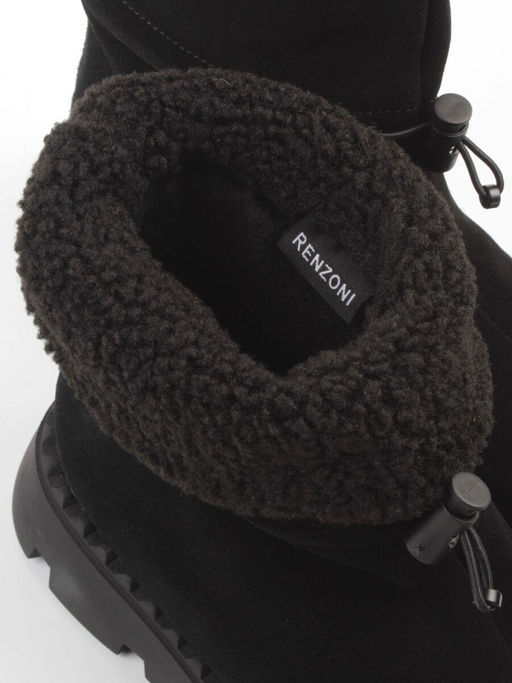 04-PAL273-1Z BLACK Ботинки зимние женские (натуральная замша, 100% шерсть)