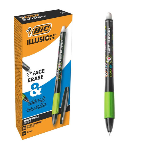 Ручка гелевая стираемая BIC Gelocity Illusion, узел 0.7 мм, чернила синие, цена за 1 шт.