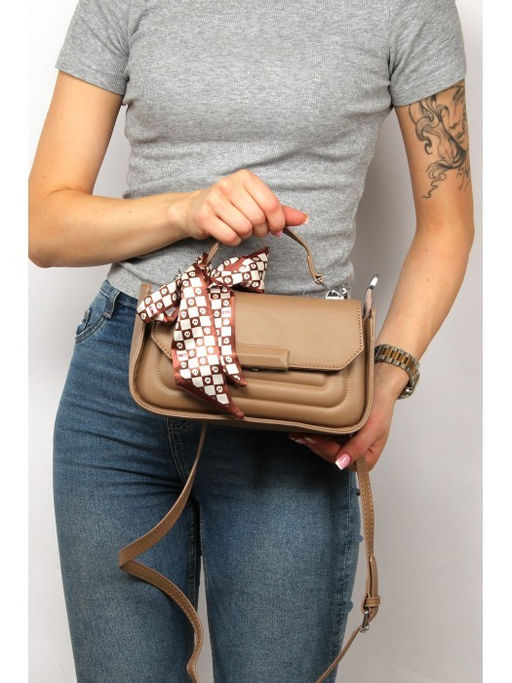 Сумка женская искусственная кожа Ch&K-8831, 1отд, плечевой ремень, бежевый SALE 262922 - Adelia фото 10