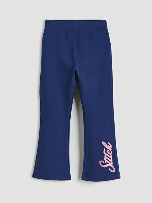 Stitch Bask?l? K?z ?ocuk Sweatshirt ve ?spanyol Pa?a Tayt