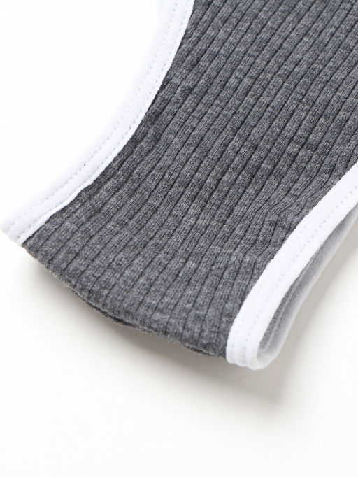 Комплект нижнего белья женский (топ, трусы) Collorista, тёмно-серый, размер 44-46