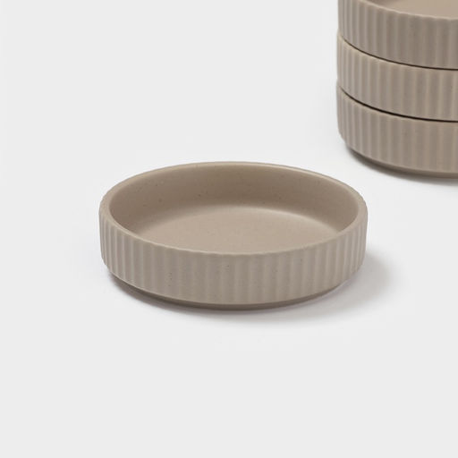 Соусники Magistro Jarwah Lausanne, 100 мл, 9.5×2.4 см, набор 4 шт., фарфор, бежевые