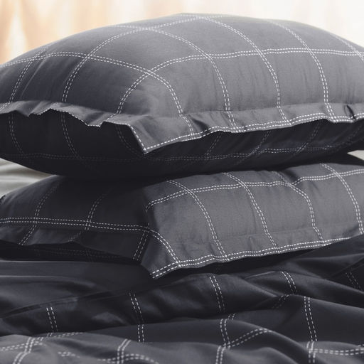 Постельное бельё Этель 2 сп Cage: graphite, 175х215 см, 200х215 см, 50х70+3 см-2 шт, мако-сатин, 114г/м2  фото 9