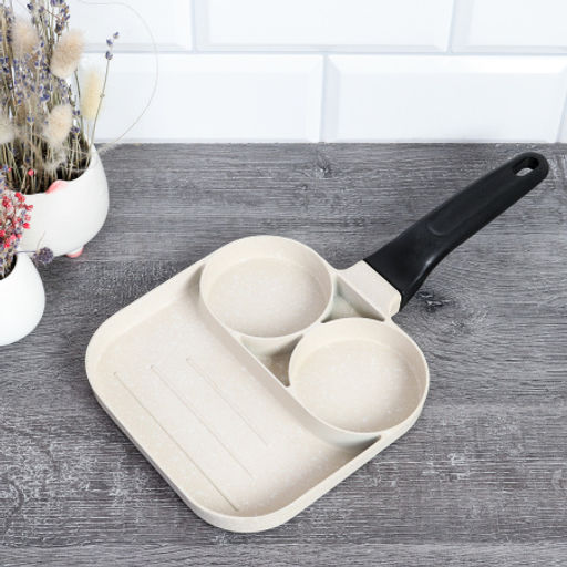 Сковорода для завтрака 17,5x17.5 см / RSD-55 /уп 24/ антипригар гранит Бакелит - Галеонтрейд фото 2