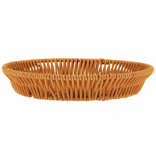 Корзина-сухарница плетеная Кондитер д21,5см h4см, полипропилен, медовый, металлический каркас, форма круглая (Китай) - Домашняя мода фото 2