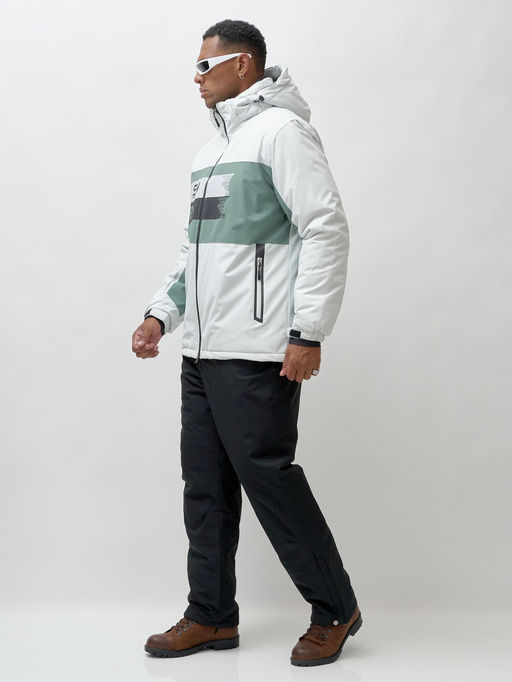 Горнолыжный костюм мужской зимний белого цвета 370Bl - Leifensh фото 16