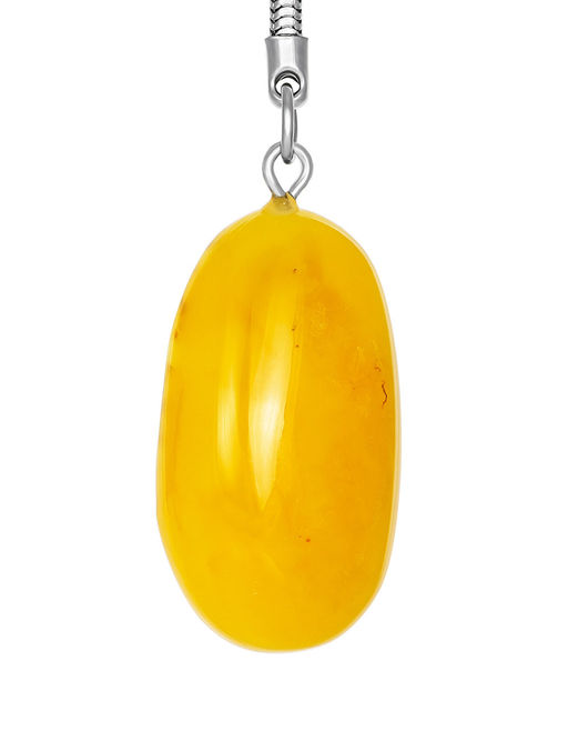 Брелок с кусочком натурального медового янтаря