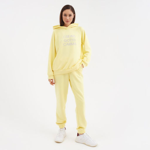 Костюм женский (толстовка, брюки) MIST Create, размер 40-42, жёлтый
