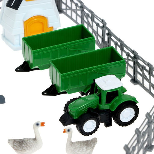Игровой набор «Ферма», парковка для машин, амбар, вольеры, транспорт, животные