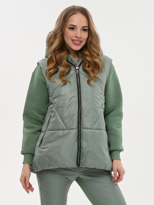 Утепленный жилет oversize - А+б коллекция фото 45