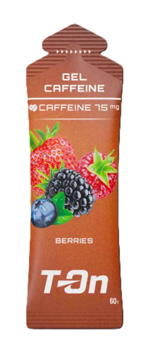 Углеводный гель CAFFEINE GEL 75мг со вкусом ЛЕСНЫХ ЯГОД 60г ТМ T-on  фото 2
