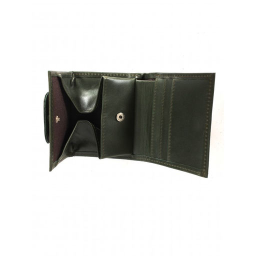 Портмоне женское Croco-ПР-906 натуральная кожа 1 отд, 4 карм, зеленый тем пулл-ап (205) 264615  фото 3