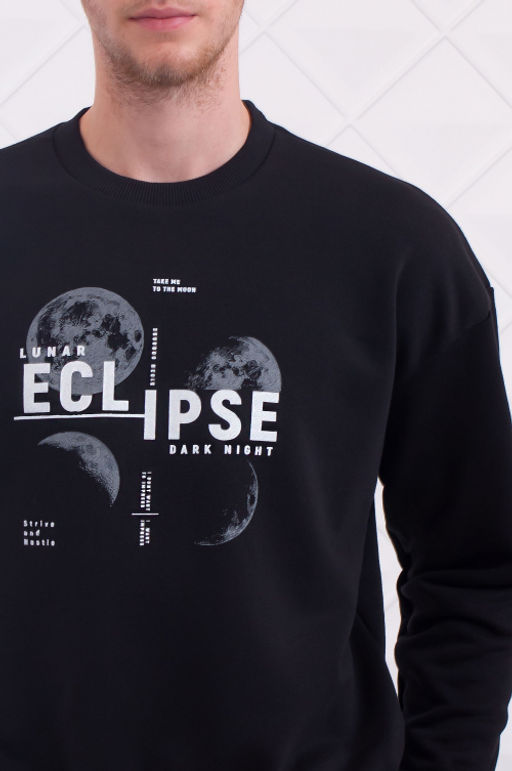 Арт. 6571 Толстовка мужская 46-54 (5 шт) Цвет:черный