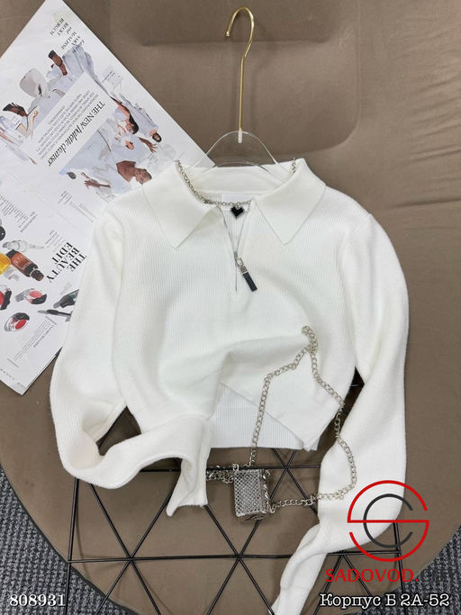 Базовый укороченный лонгслив из лапши - Bruno фото 4