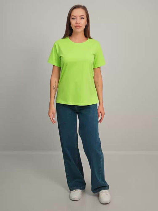 Женская базовая хлопковая футболка Happyfox