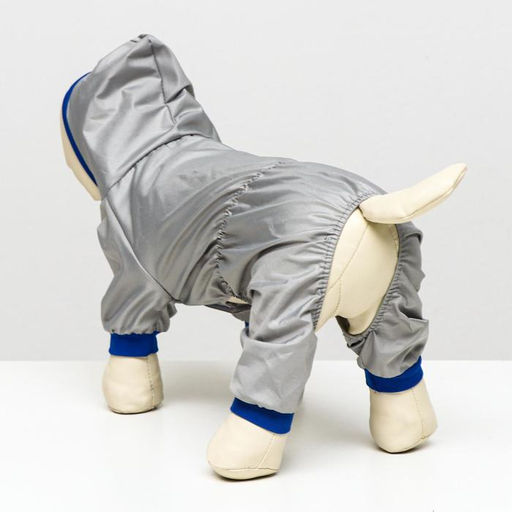 Комбинезон для животных, без подклада, M (ДС 24-26, ОШ 28, ОГ 34-36 см), серый - Simaland фото 3