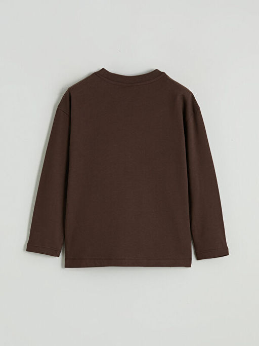 Bisiklet Yaka Bask?l? Erkek ?ocuk Ti??rt