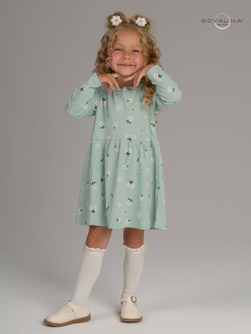 Платье Элла мятный букетик