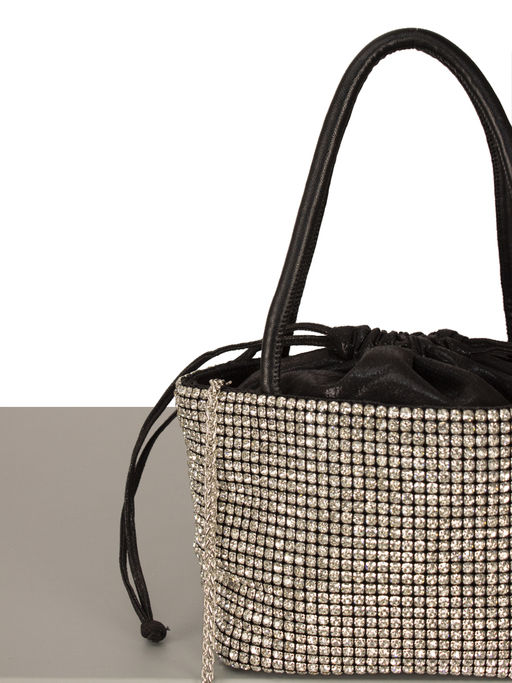 LACCOMA сумка ST133-червонное серебро стразы хлопок