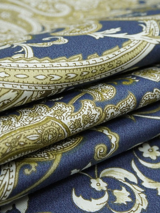 Сатин Восточная магия цв.джинсово-фиолетовый, ш.2.5м, хлопок-100%, 115гр/м.кв - Купава фото 2