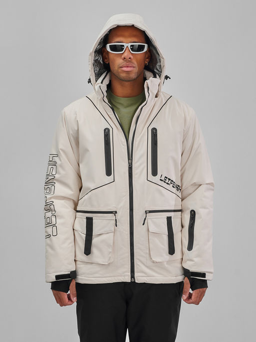 Горнолыжный костюм мужской зимний белого цвета 394Bl - Leifensh фото 12