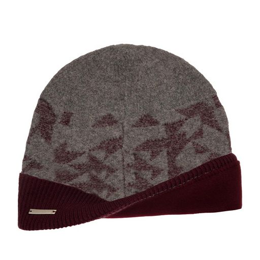 Шапка SEEBERGER арт. 18202-0 TURN-UP BEANIE (бордовый)