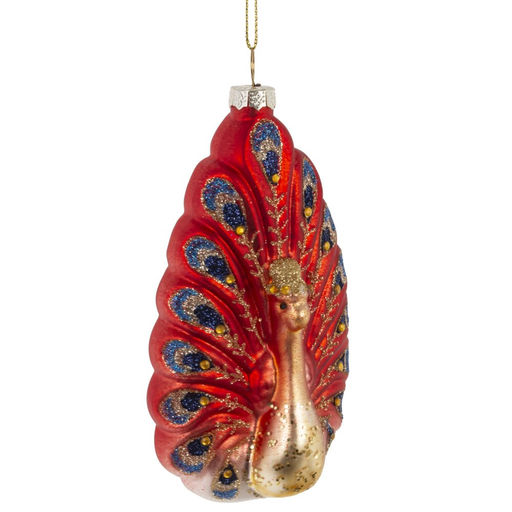 Украшение новогоднее "Павлин", L7 W4,5 H13 см