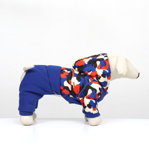 Комбинезон Go-Иди с утяжкой, размер 18 (ДС 40, ОГ 50, ОШ 38 см), синий/камуфляж - Simaland фото 2