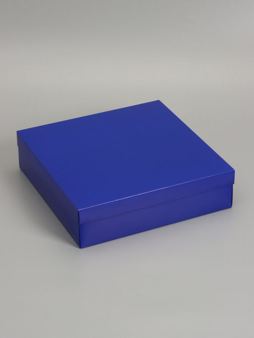 Цена за 5 шт. Коробка складная, крышка-дно, синяя, 30 х 30 х 8 см