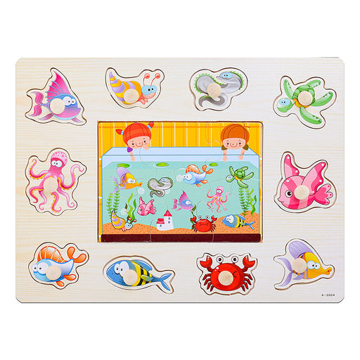 Пазл-вкладыш Рыбки в аквариуме - Щепочка фото 2